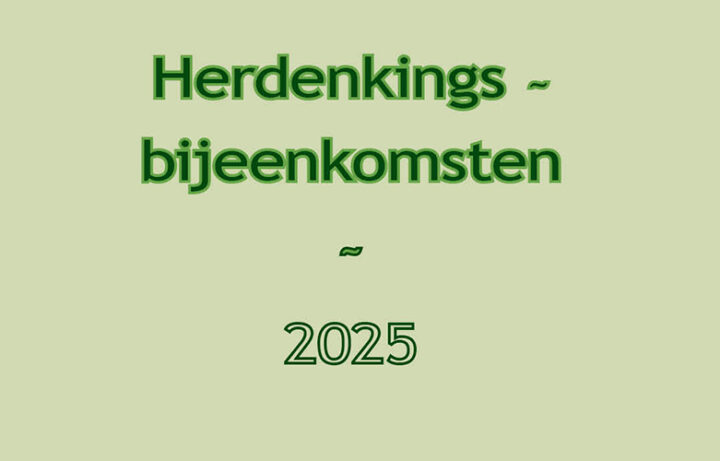 Herdenkingsbijeenkomsten 2025