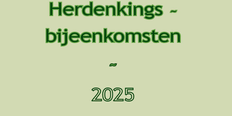 Herdenkingsbijeenkomsten 2025