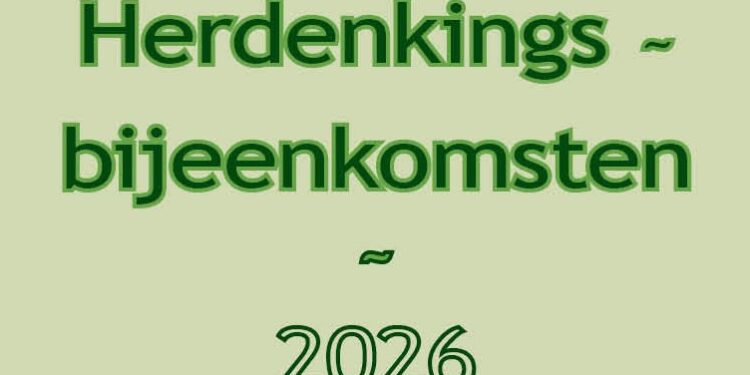 Herdenkingsbijeenkomsten 2026